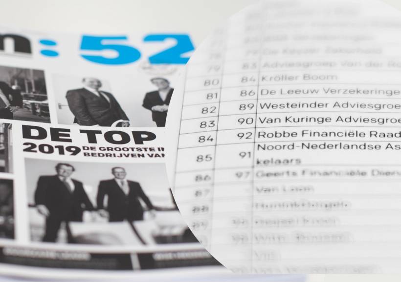 Robbe in twee ranglijsten financiële adviessector